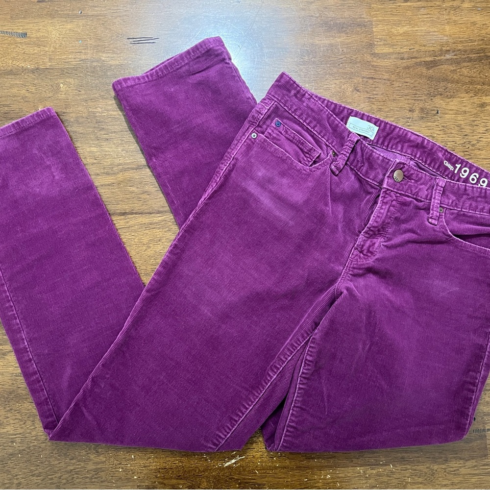 GAP 1969 Vintage Corduroy Straight Leg Pant Purple